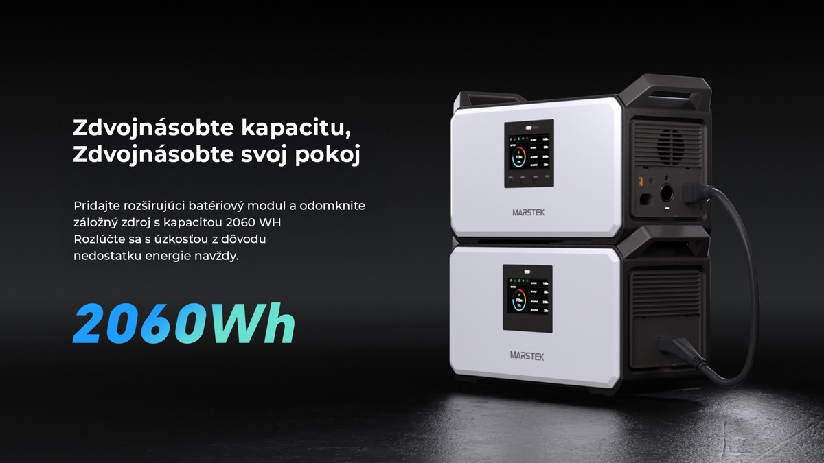 Marstek M1200 prenosná nabíjacia stanica 1800 W, 1030 Wh