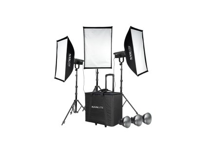 Nanlite FS-150 Sada 3 LED svetel se stojany a softboxy