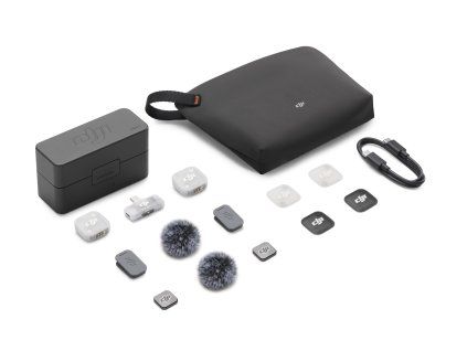 DJI Mic Mini 2 (2 TX + 1 Mobile RX + Charging Case) left 45°