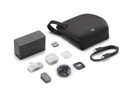 DJI Mic Mini 2 (1 TX + 1 Mobile RX + Charging Case) left 45°