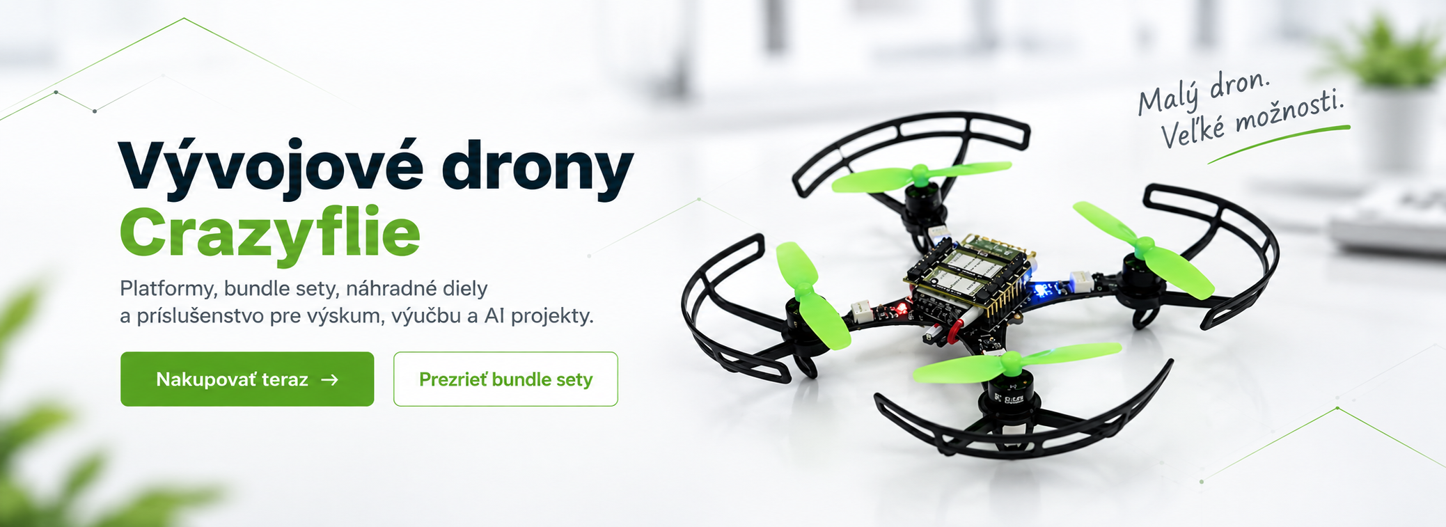Vývojové drony Crazyflie