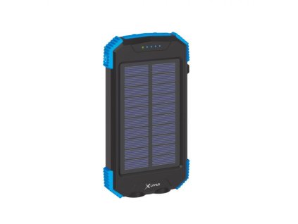 XLAYER Powerbanka PLUS Solar QI Wireless 10000 mAh černá/modrá