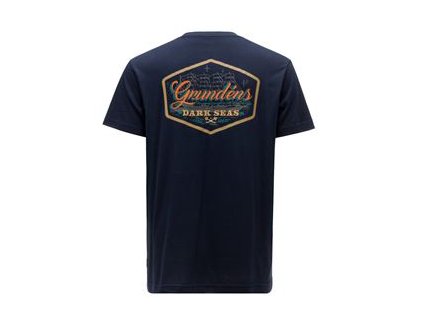 Dark Seas X Grundens Watercraft SS T-Shirt - Dark Navy vel. XL