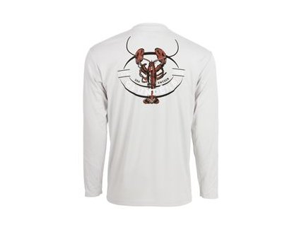 Tech Tee LS - Lobster Print - Glacier vel. M