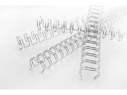 Hřbet "WireBind", stříbrný, kovový, 3:1, 6 mm, 55 listů, GBC