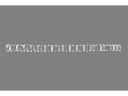 Hřbet „WireBind“, bílý, drátový, 3:1, 6 mm, 55 listů, GBC