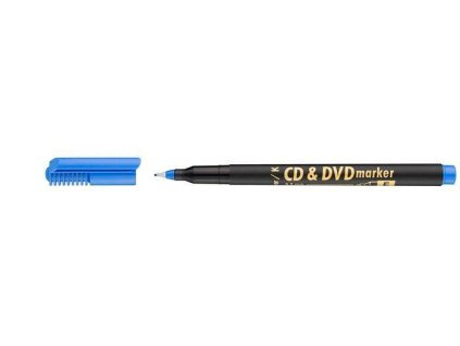 Permanentní popisovač na CD/ DVD, 0,5 mm, modrá, ICO
