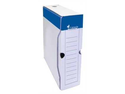 Archivační krabice, bílá, karton, A4, 80 mm, VICTORIA