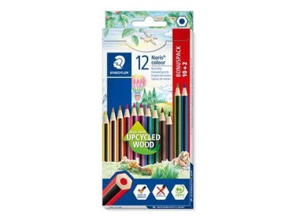 Barevné pastelky "Noris Colour", 10+2 mix barev, šestihranné, STAEDTLER