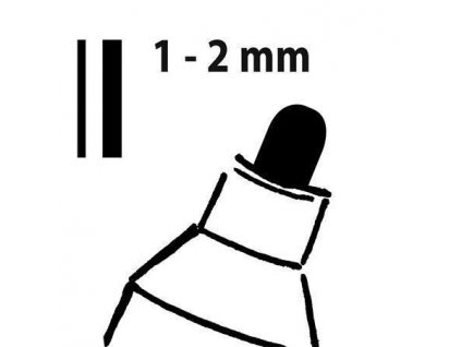 Křídový popisovač, černá, 1 - 2 mm, kuželový hrot, tekutý, SIGEL