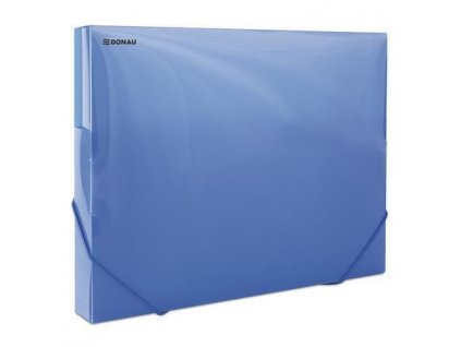 Desky s gumičkou "Propyglass", transparentní modrá, PP, 30 mm, A4, DONAU