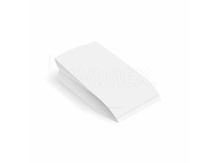 Papírový sáček (PAP/PE) 2vrstvý nepromastitelný bílý 10,5+5,5 x 24 cm `1/2` [100 ks]