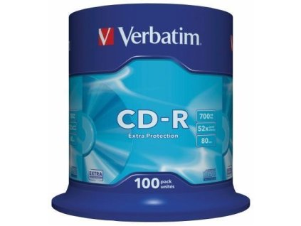 CD-R 700MB, 80min., 52x, DL Extra Protection, Verbatim, 100-cake