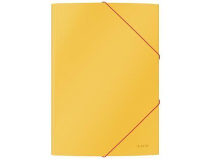 Spisové desky "Cosy", matně žlutá, A4, s gumičkou, 15 mm, LEITZ