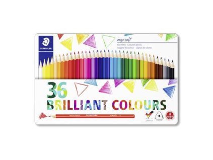 Barevné pastelky "Ergo Soft", 36 barev, trojhranné, STAEDTLER 157 M36