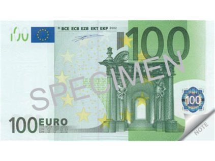 Poznámkový blok "100 Euro", 70 listů, 110x61,5 mm, PANTA PLAST 0423-0055-99