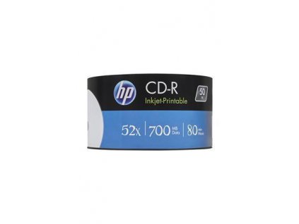 CD-R, potisknutelný, 700 MB, 52x, 50 ks, shrink, HP 69301