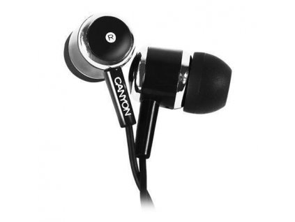 Sluchátka "EPM-01", černá, vestavěný mikrofon, CANYON CNE-CEPM01B