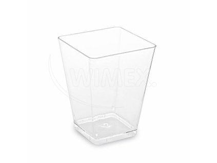 Fingerfood kelímek (PS) hranatý čirý 58 x 58 x 76 mm 160ml [20 ks]