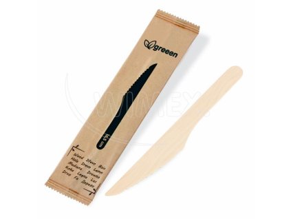 Nůž (dřevěný) 16,5cm jednotlivě balený [100 ks]