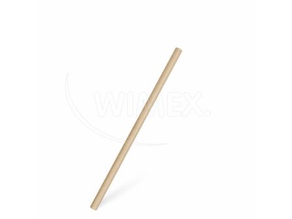 Slámka papírová kraft `JUMBO` Ø8mm x 20cm [100 ks]