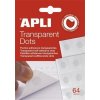 Lepící tečky "Transparent Dots", průhledné, odnímatelné, APLI