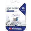 USB flash disk "NANO STORE ´N´ STAY", 16GB, USB 3.0, 80/25MB/sec, VERBATIM