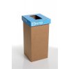 Koš na tříděný odpad "Mini", recyklovaný, anglický popis, modrá, 20 l, RECOBIN