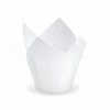 Tulipánový cukrářský košíček (PAP) bílý Ø50 x 85 mm / 16 x 16 cm [100 ks]