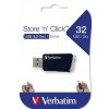 USB flash disk "Store n Click", černá, 32GB, USB 3.2, 80/25MB/sec, VERBATIM 49307