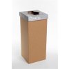Odpadkový koš na tříděný odpad "Office", šedá, recyklovaný, anglický popis, 60 l, RECOBIN 5999105016