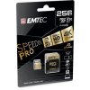Paměťová karta "SpeedIN", microSDXC, 256GB, UHS-I/U3/V30/A2, 100/95 MB/s, adaptér, EMTEC ECMSDM256GX