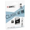 Paměťová karta "Classic", microSD, 8GB, 20/12 MB/s, adaptér, EMTEC ECMSDM8GHC10CG