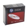 DVD-R, 4,7 GB, 16x, 10 ks, slim case, HP 69314