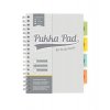 Spirálový sešit "Study Book", šedá, B5, linkovaný, 100 listů, PUKKA PAD 9824-STU