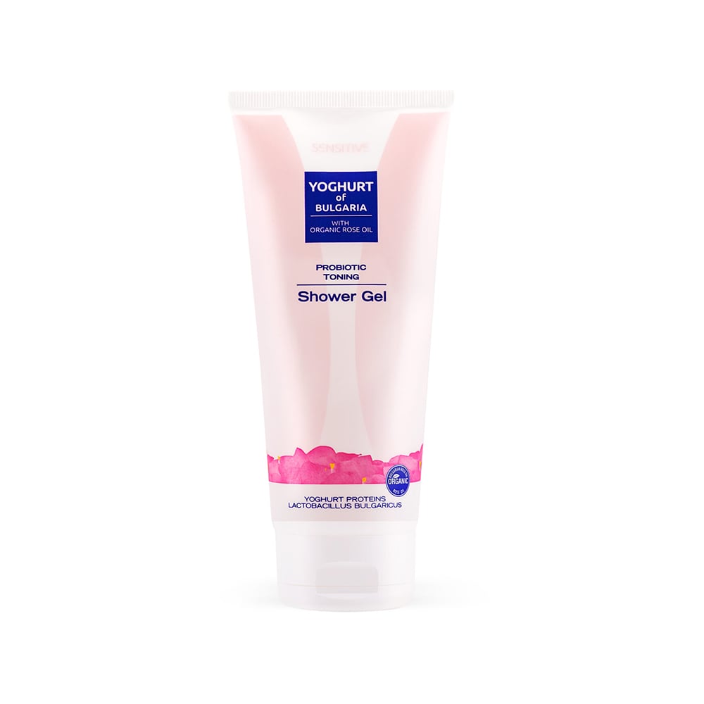Sprchový gel s organickým růžovým olejem probiotický YOGHURT OF BULGARIA 200 ml