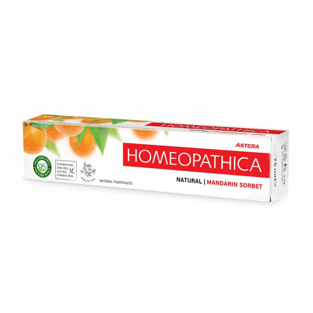 Levně Aroma Zubní pasta Mandarinkový sorbet Astera Homeopathica 75 ml