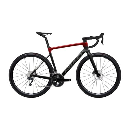 Silniční kolo Ridley FALCN 105 Di2 UD Carbon/Candy Red Metallic/Silver