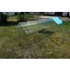 Přenosný výběh pro slepičky 220 x 103 x 103 cm se sedlovou střechou