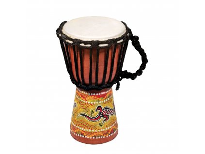 djembe aborigine dot paint 25cm 1