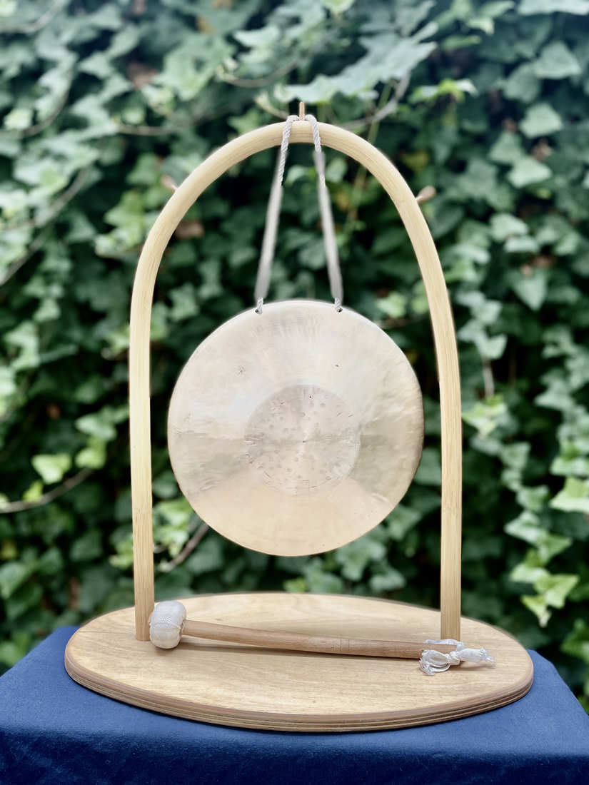 Gong Du Vent Feng Gong 25cm - Sonorité Chinoise Authentique - Avec Mailloche - Décoration Et Méditation