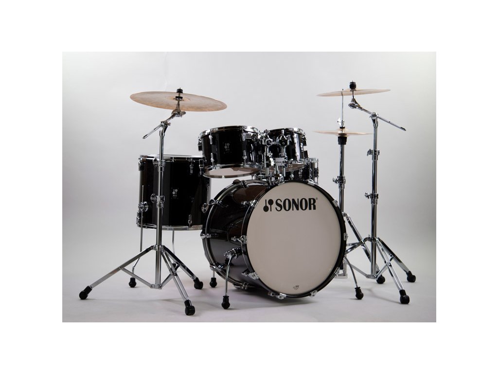 sonor aq2 stage shell set wm transparent stain black 01
