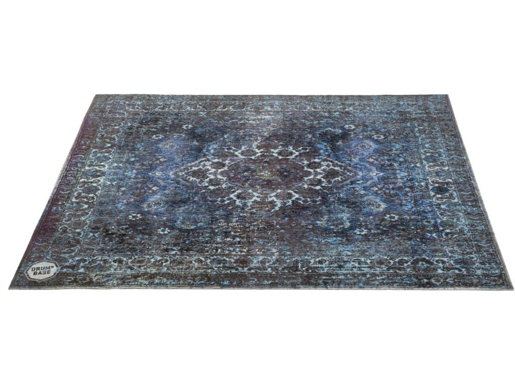 DRUMnBASE Vintage Persian Drum Stage Mat 164 x 142 cm Blue