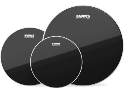 Evans Black Chrome Rock Tom Pack (10", 12", 16")