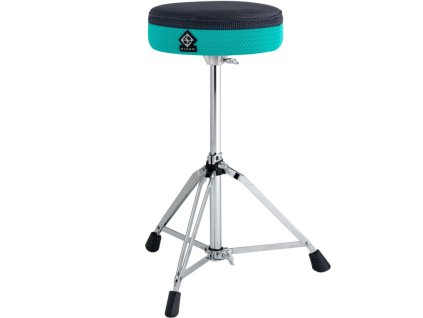 Dixon Black Teal Round Drum Throne PSN-805