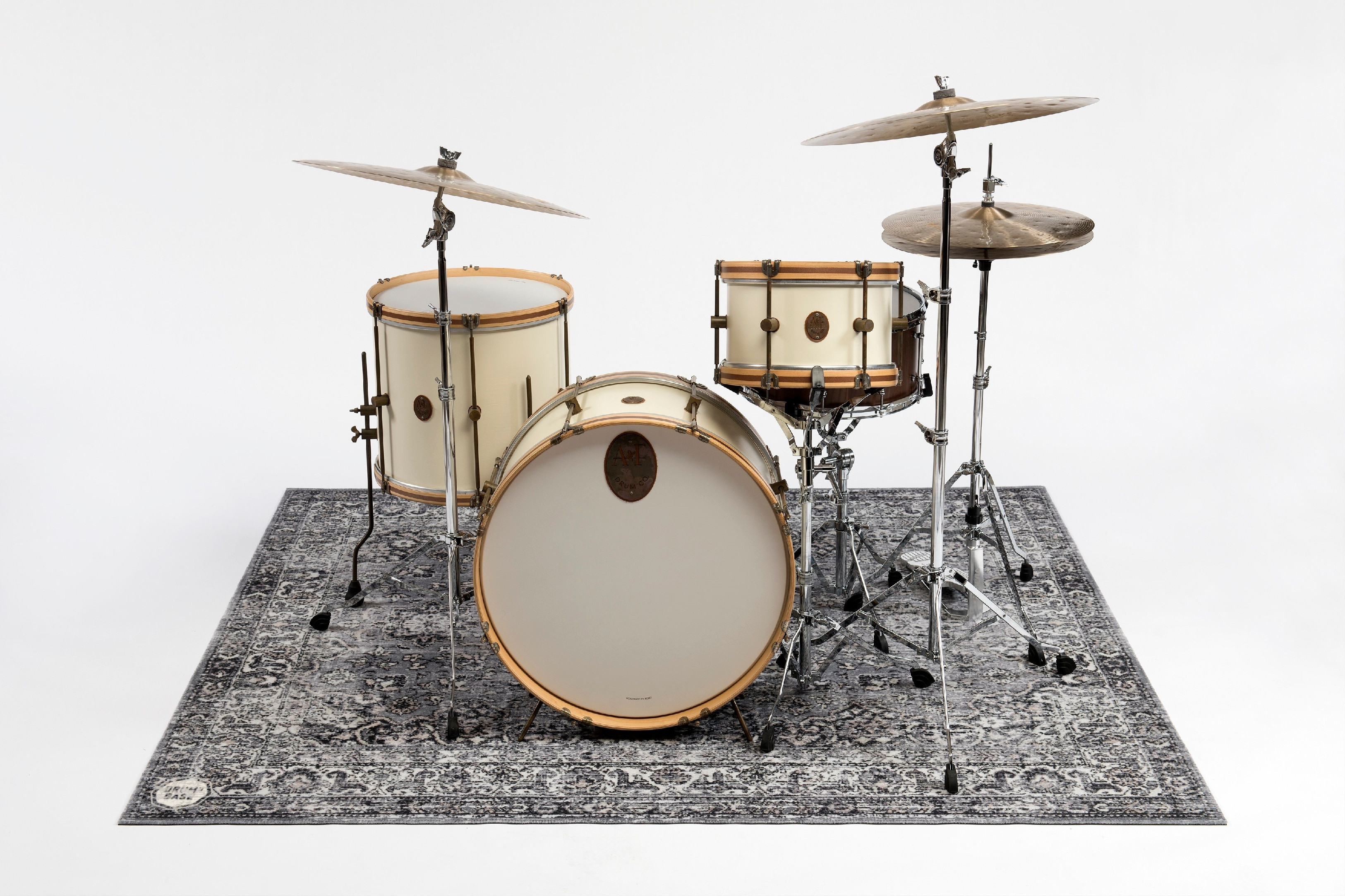 DRUMnBASE Vintage Persian Drum Stage Mat 185 x 160 cm Grey