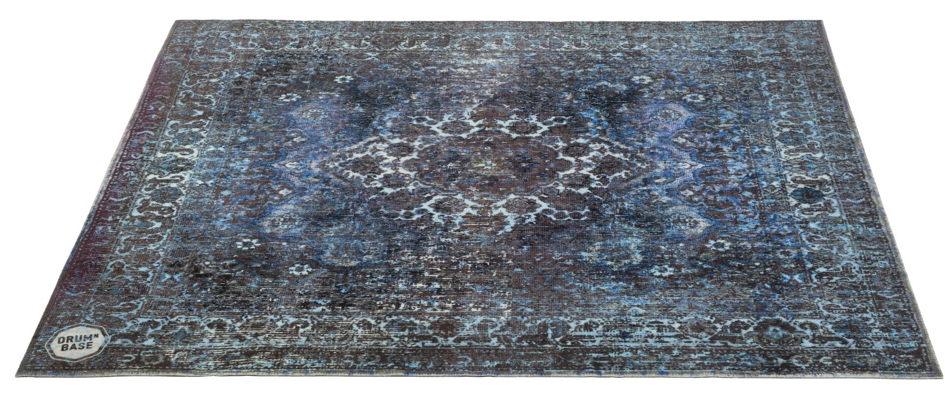 DRUMnBASE Vintage Persian Drum Stage Mat 164 x 142 cm Blue