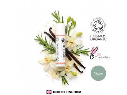 Odylique Vanilkový bio balzam na pery Lip Silk 4,5 g b2