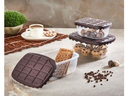 Sada 3 plastových dóz Choco Box