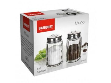 BANQUET Mono sada soľničky a koreničky – 2 × 40 ml